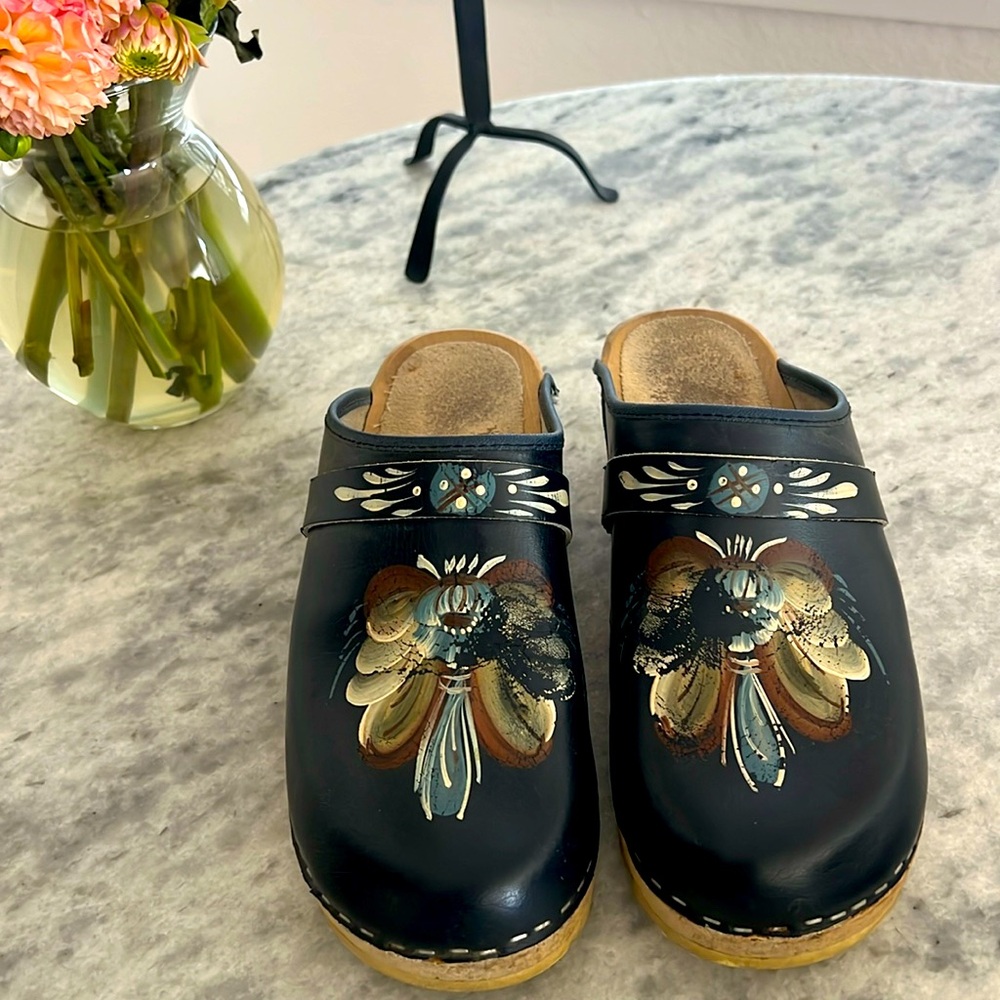 Vintage Hand Painted Clogs